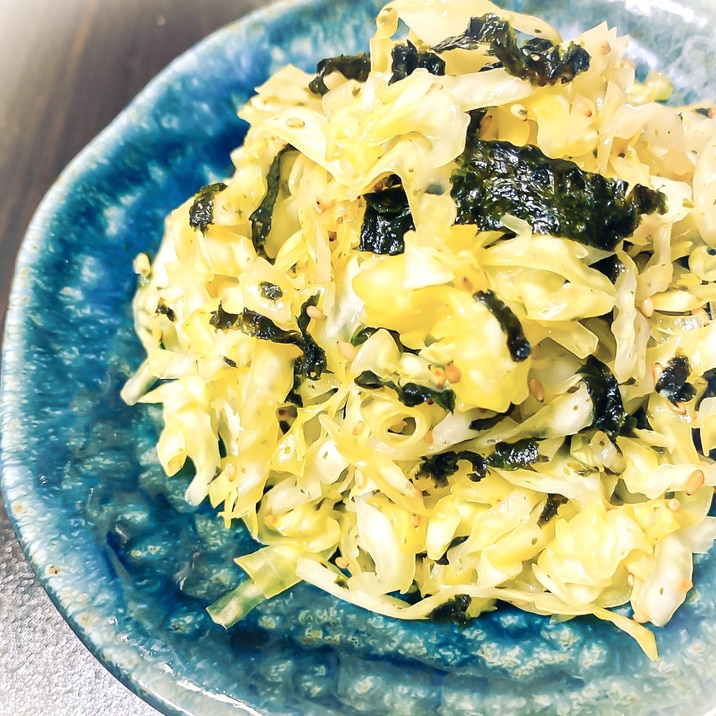 ポリ袋で簡単♪抱えて食べたい！やみつき海苔キャベツ